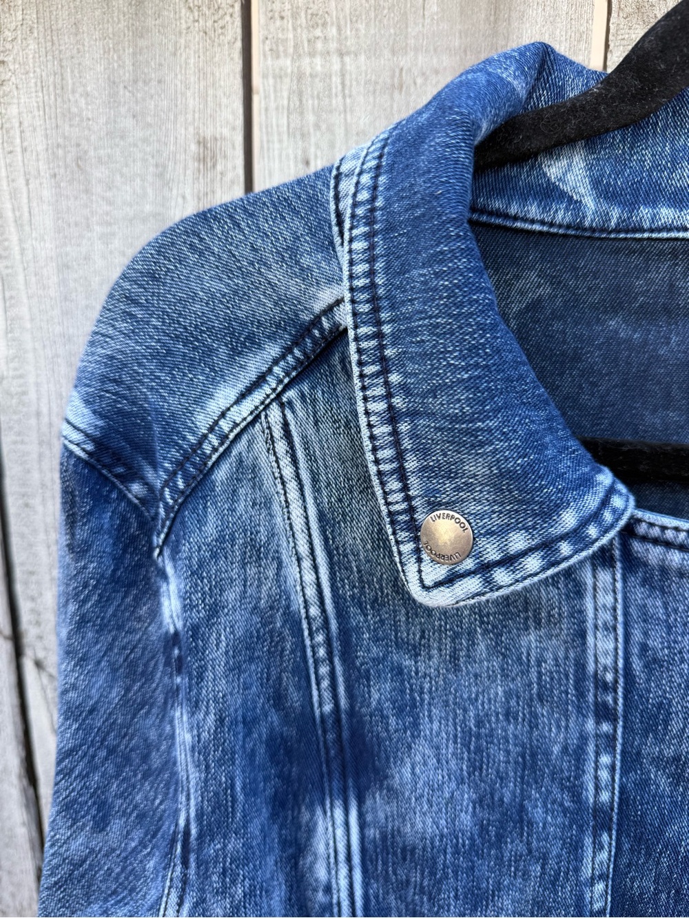 Liverpool Bradford Moto Denim Jacket XL | Like New - Picture 9 of 16